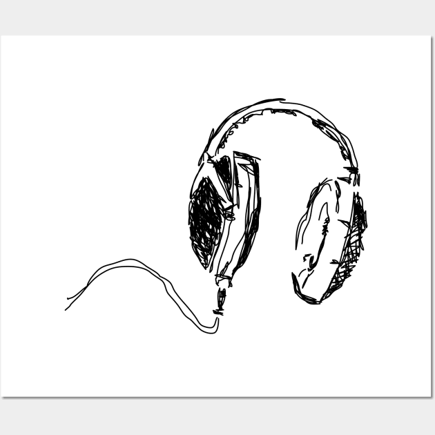 Headphones Wall Art by fimbis